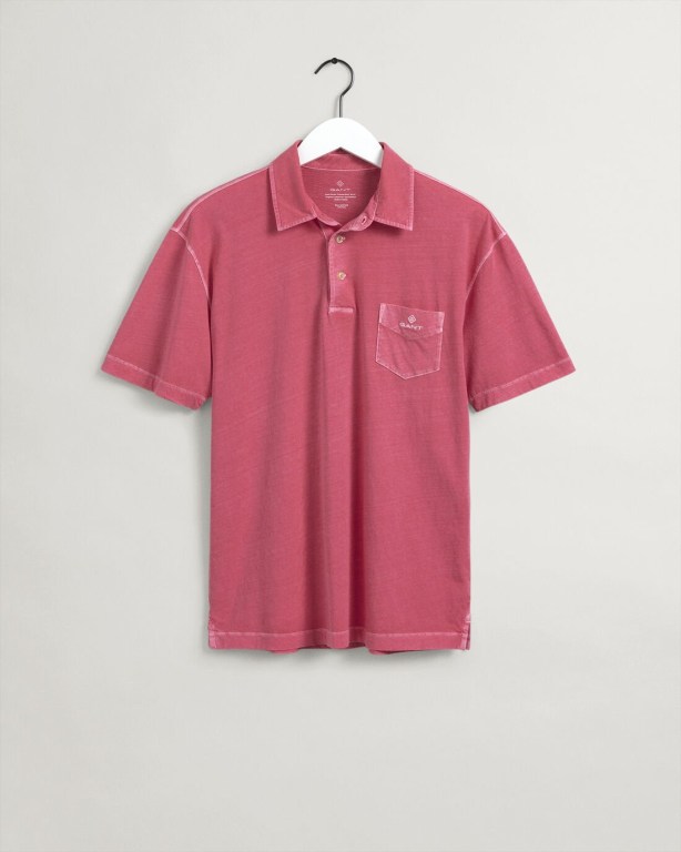 Gant Sunfaded Jersey Men's Polo Shirts Pink | KGg0r9vtnOg