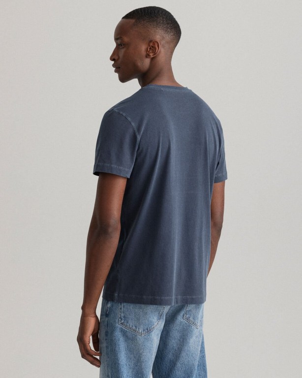 Gant Sunfaded Men's T-shirts Blue | GNPu54HnzxU