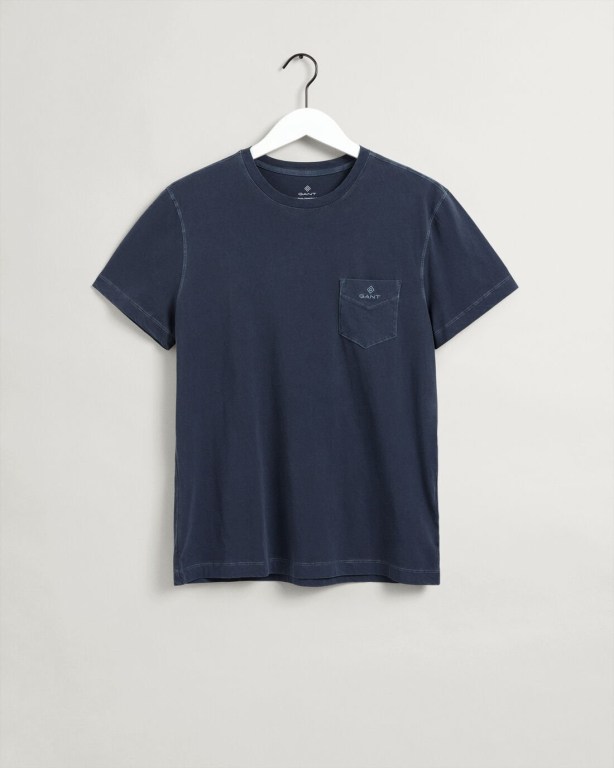 Gant Sunfaded Men's T-shirts Blue | GNPu54HnzxU