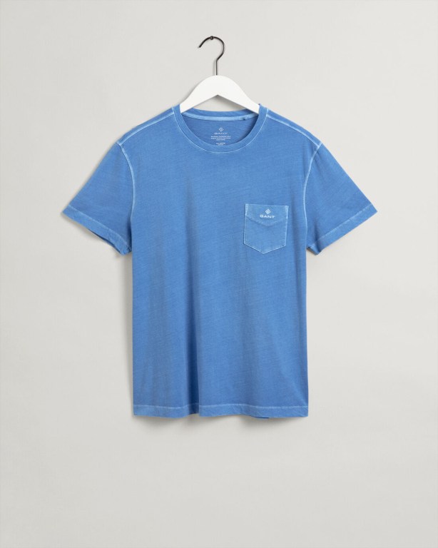 Gant Sunfaded Men's T-shirts Blue | sxWd4yqCHWI