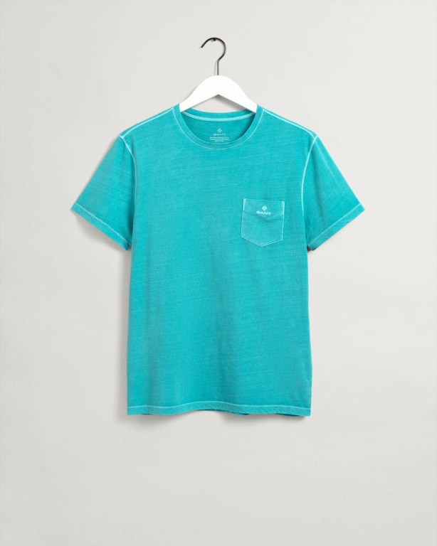 Gant Sunfaded Men's T-shirts Light Turquoise Green | HJkPZHTihzp