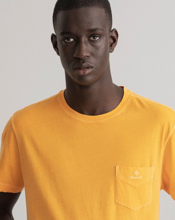 Gant Sunfaded Men's T-shirts Orange | zsZRX4fVwtZ