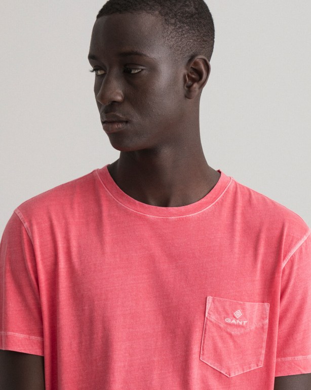 Gant Sunfaded Men's T-shirts Pink | j6czr7qRMMO