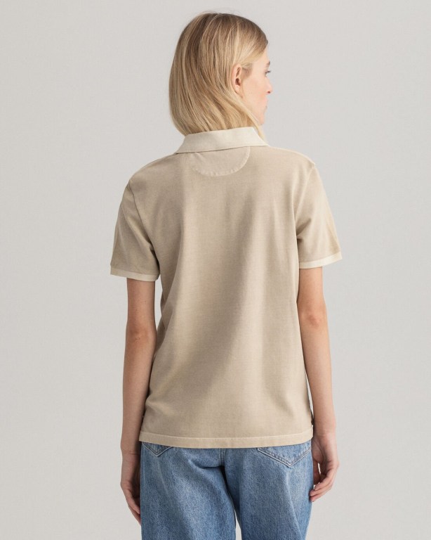 Gant Sunfaded Piqué Women's Polos Beige | G4hca4z7oFT