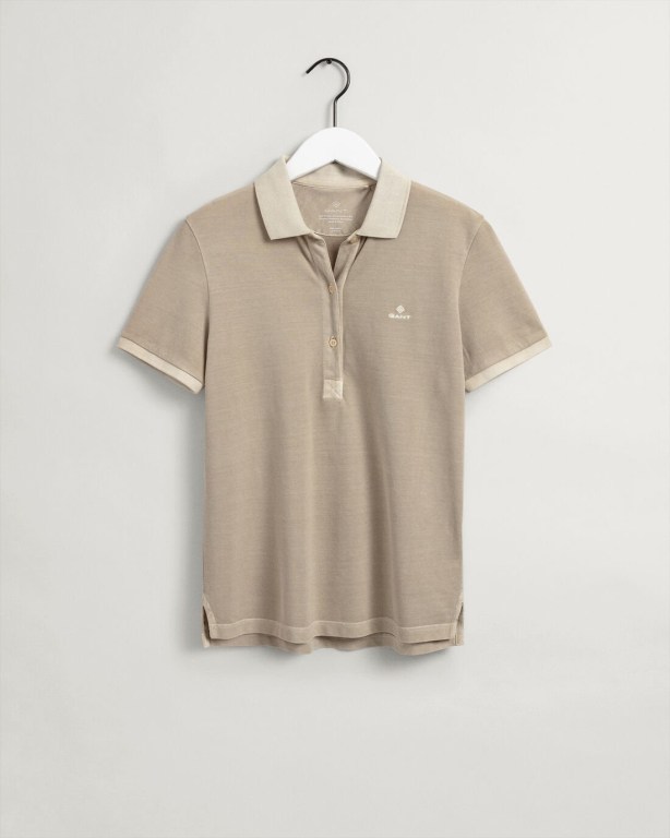 Gant Sunfaded Piqué Women's Polos Beige | G4hca4z7oFT