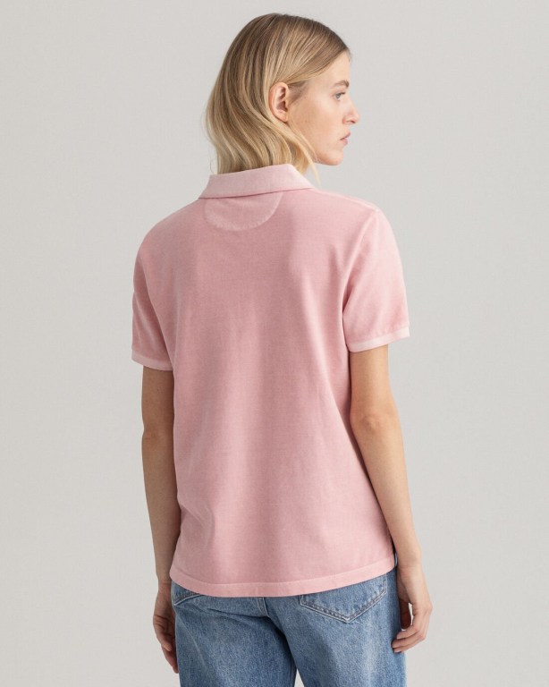 Gant Sunfaded Piqué Women's Polos Pink | O5whRpHDE8F