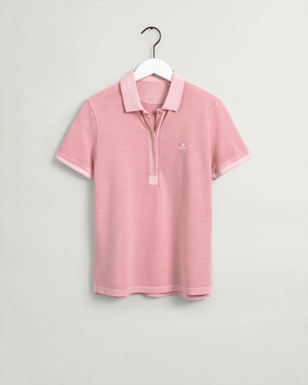 Gant Sunfaded Piqué Women's Polos Pink | O5whRpHDE8F