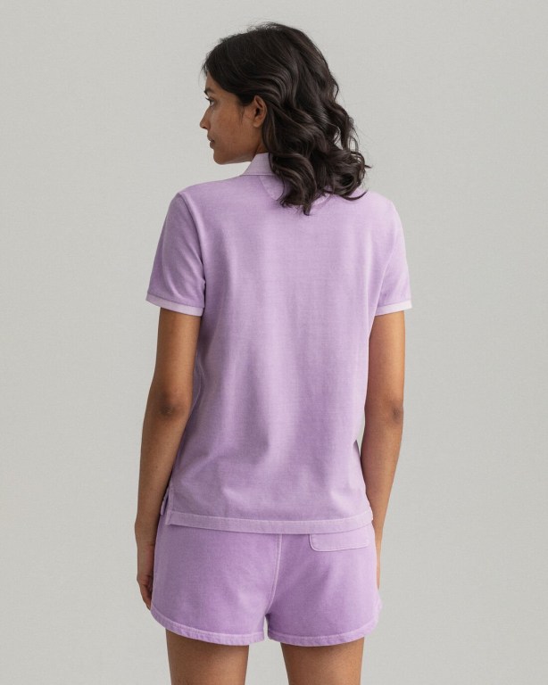 Gant Sunfaded Piqué Women's Polos Purple | uZ0Mz5WGGMi