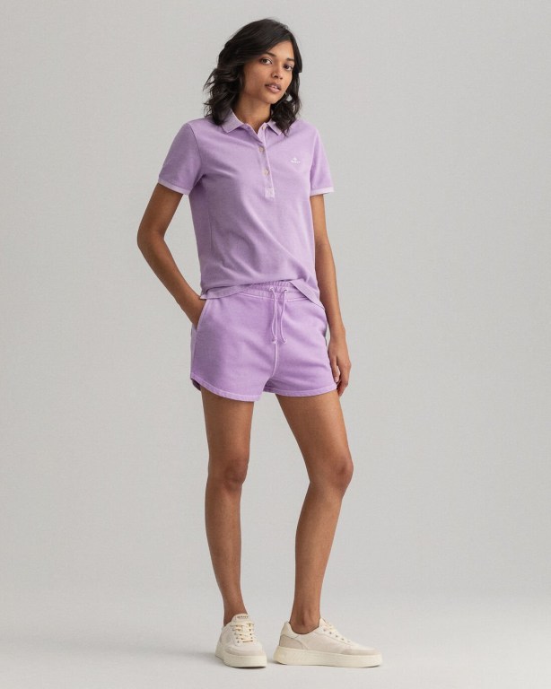 Gant Sunfaded Piqué Women's Polos Purple | uZ0Mz5WGGMi