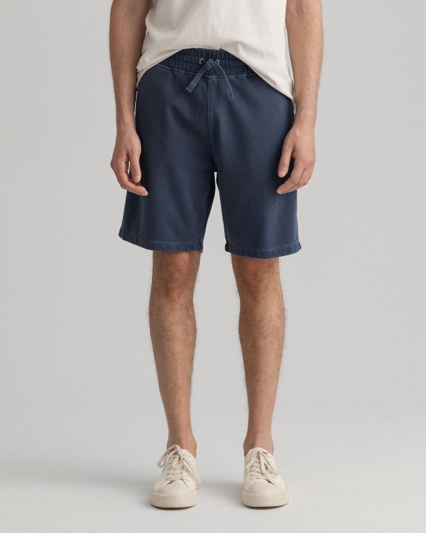 Gant Sunfaded Sweat Men's Shorts Blue | xDhbZS3wyDG