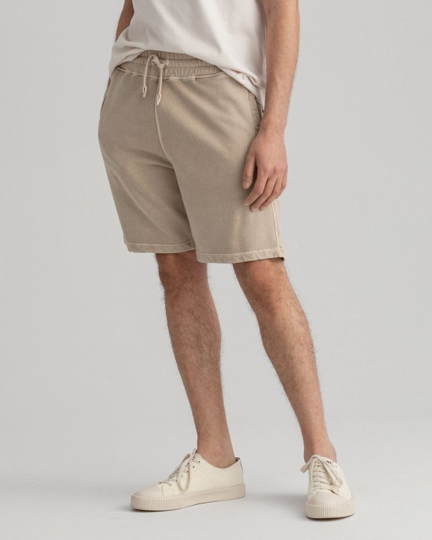 Gant Sunfaded Sweat Men's Shorts White | L26kSzFrWA9