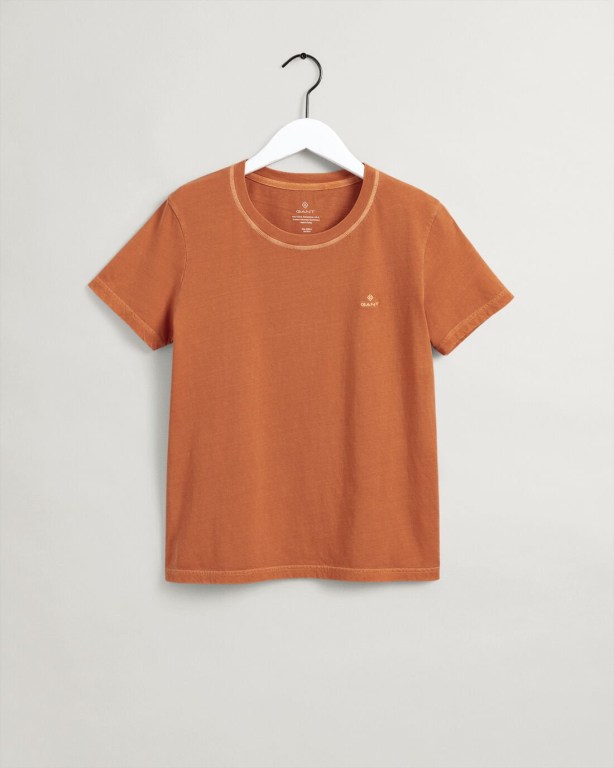 Gant Sunfaded Women's T-shirts Orange | 2C9YoS1QtoM