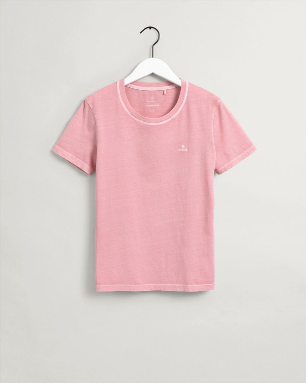 Gant Sunfaded Women's T-shirts Pink | rH4sfoZdFqC