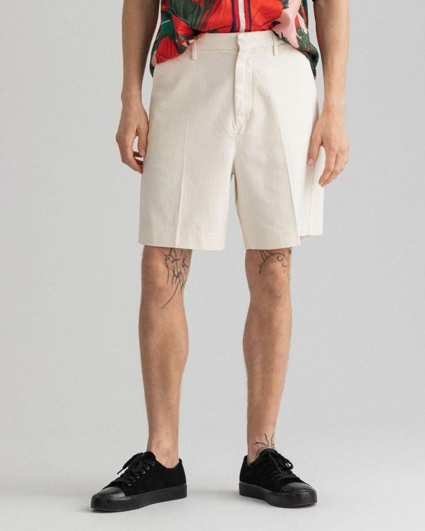 Gant Tailored Volume Men's Shorts White | f0FMbVEeSAO