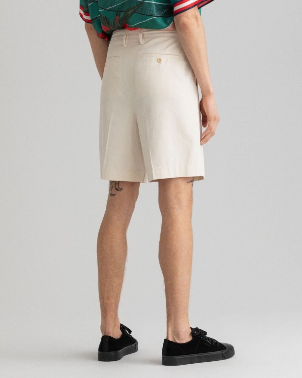 Gant Tailored Volume Men's Shorts White | f0FMbVEeSAO