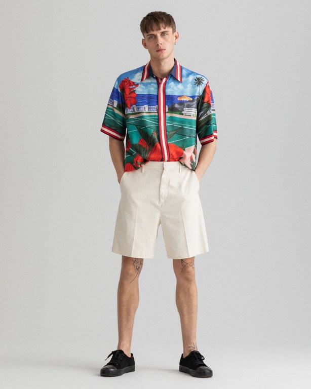 Gant Tailored Volume Men's Shorts White | f0FMbVEeSAO