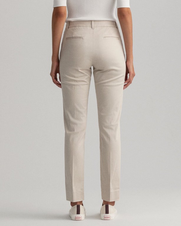 Gant Tech Prep™ Satin Slacks Women's Pants White | eVLQc2votA2