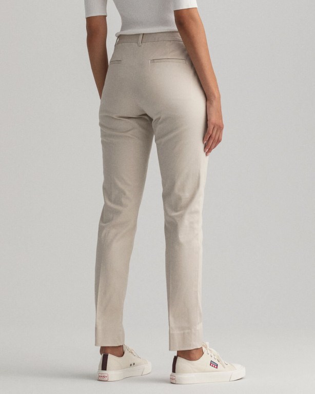 Gant Tech Prep™ Satin Slacks Women's Pants White | eVLQc2votA2