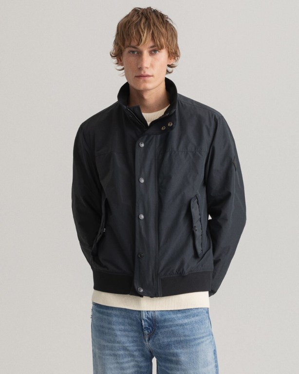 Gant Technical Short Men's Jackets Black | QNtSgPpB7r5