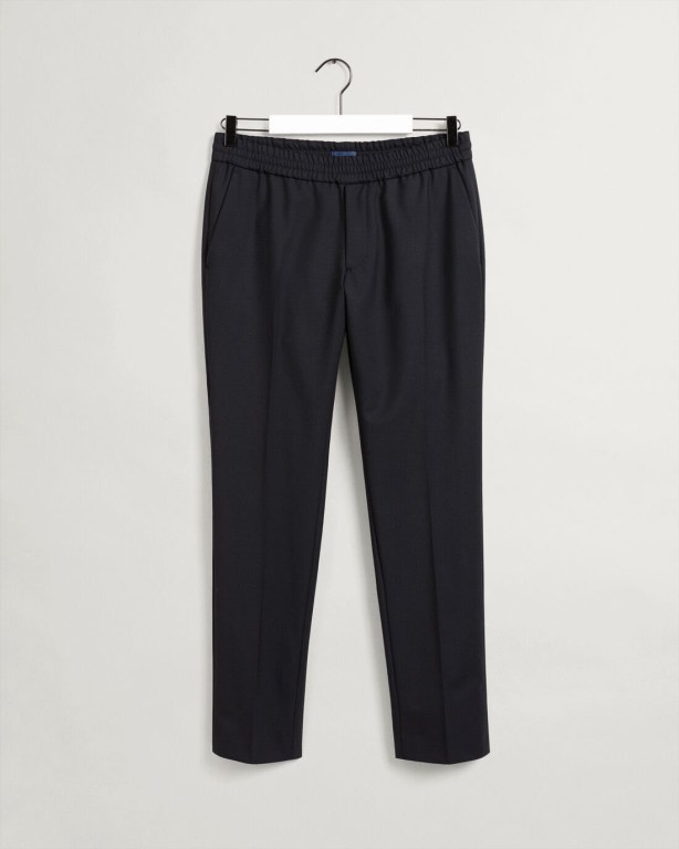 Gant Twill Suit Men's Pants Black | qCFIZP5hL6y