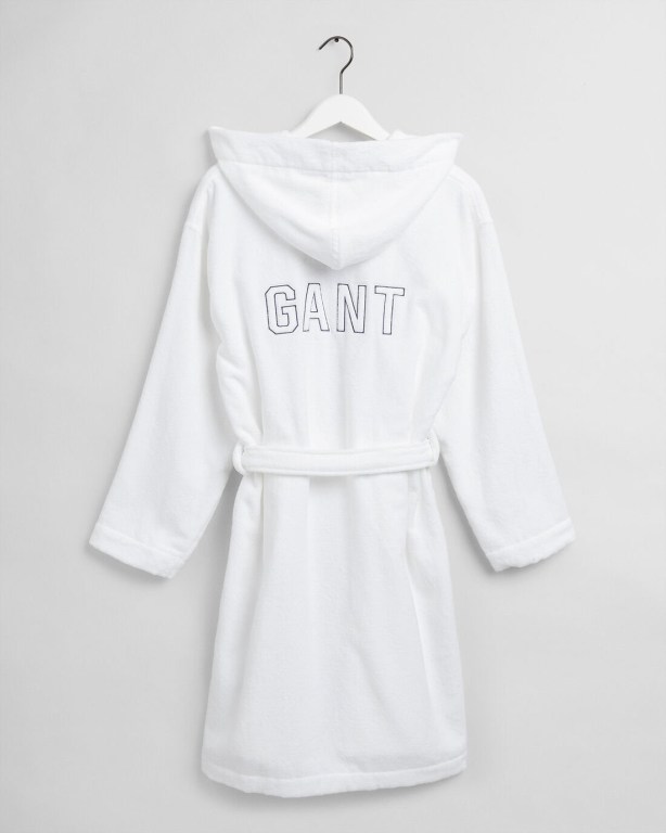 Gant Vacay Robe Men's Nightwear White | C6CfYhOcgD0