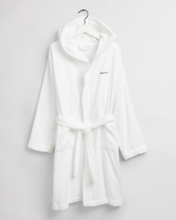 Gant Vacay Robe Men\'s Nightwear White | C6CfYhOcgD0